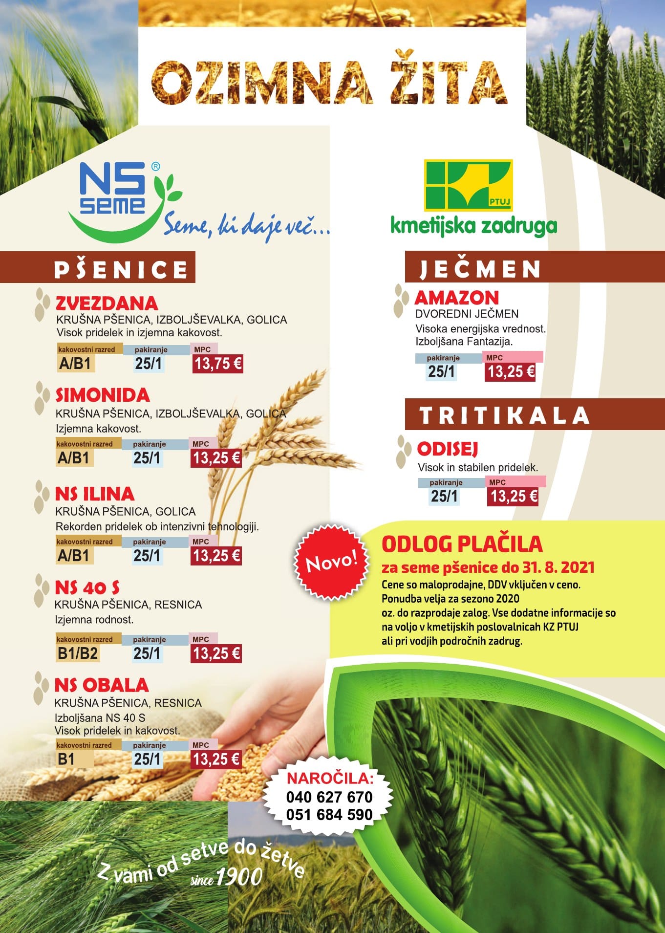 Ozimna žita – september 2020